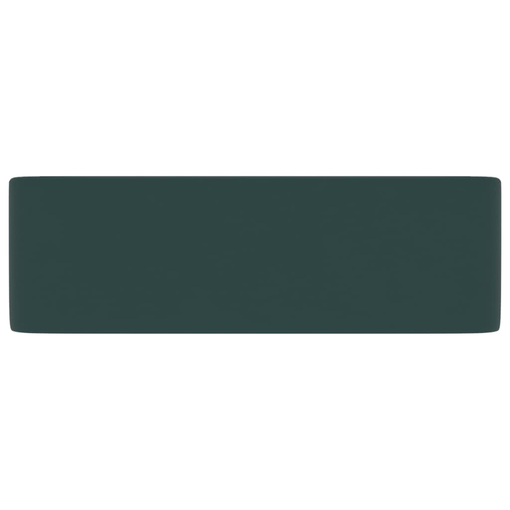 vidaXL Lavabo de luxe Vert foncé mat 41x30x12 cm Céramique