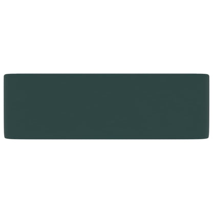vidaXL Lavabo de luxe Vert foncé mat 41x30x12 cm Céramique