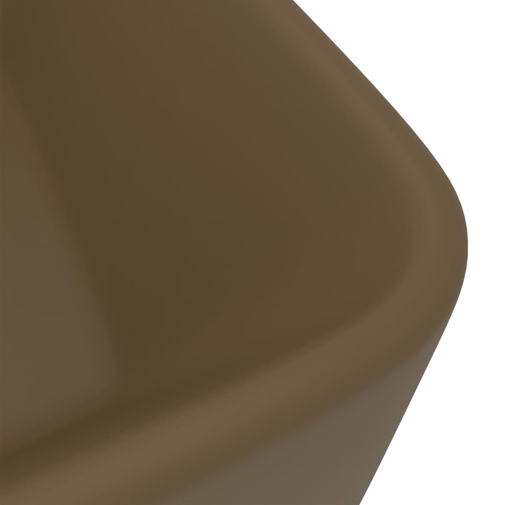 vidaXL Lavabo de luxe Crème mat 41x30x12 cm Céramique