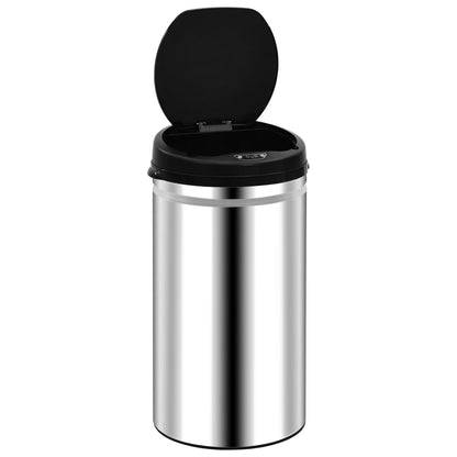 vidaXL Poubelle à capteur automatique 50 L Acier inoxydable