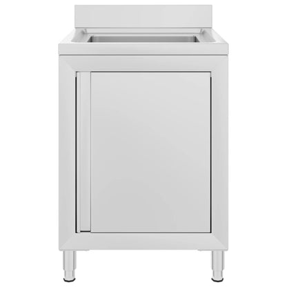 vidaXL Évier de cuisine commercial 60x60x96 cm Acier inoxydable
