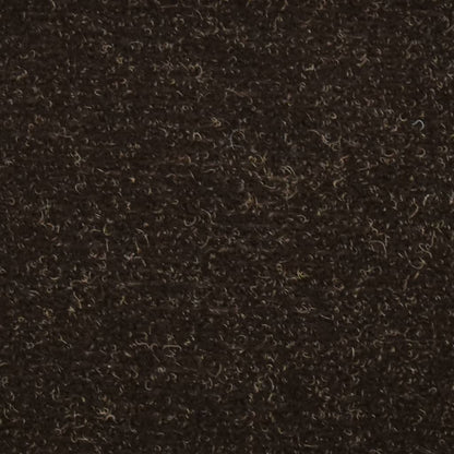 vidaXL Tapis d'escalier autocollants 15pcs Marron 65x21x4cm Aiguilleté
