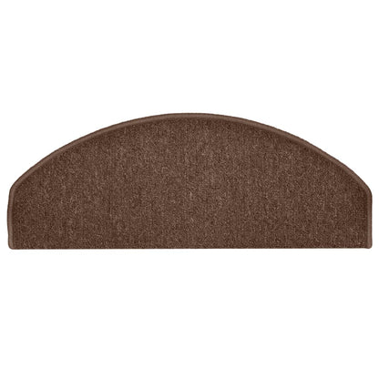 vidaXL Tapis de marches d'escalier 15 pcs Marron 65x24x4 cm