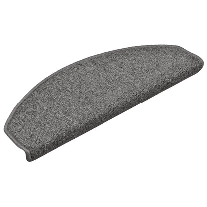 vidaXL Tapis de marches d'escalier 15 pcs Gris foncé 65x24x4cm