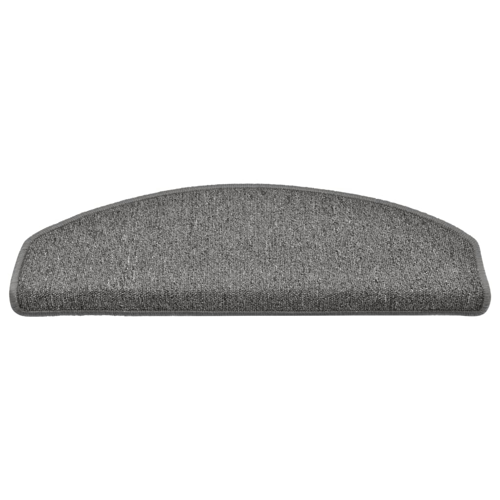 vidaXL Tapis de marches d'escalier 15 pcs Gris foncé 65x24x4cm