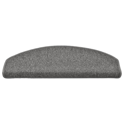 vidaXL Tapis de marches d'escalier 15 pcs Gris foncé 65x24x4cm