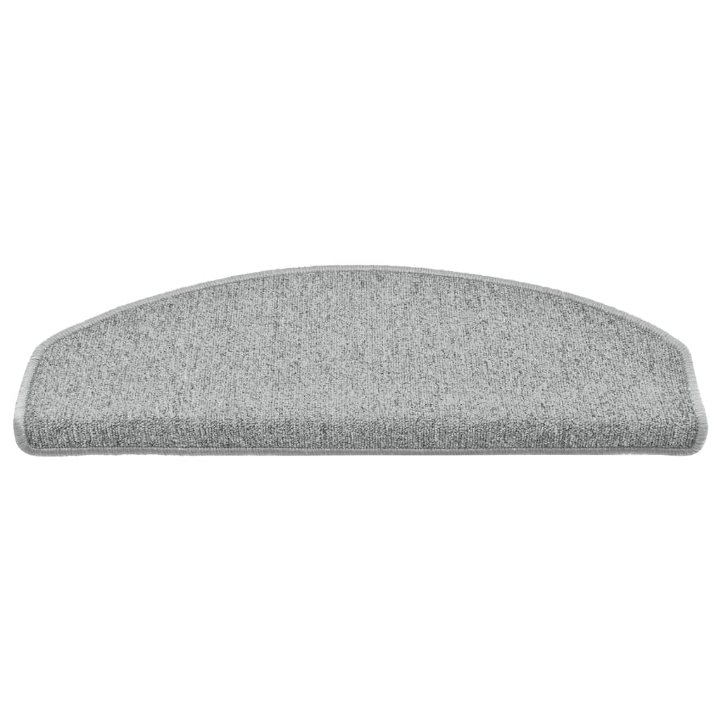 vidaXL Tapis de marches d'escalier 15 pcs Gris clair 65x24x4 cm