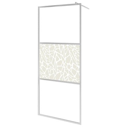 vidaXL Paroi de douche à l'italienne à verre ESG pierre 90x195 cm