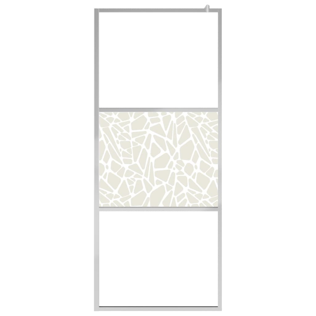 vidaXL Paroi de douche à l'italienne à verre ESG pierre 90x195 cm