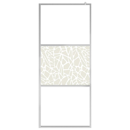 vidaXL Paroi de douche à l'italienne à verre ESG pierre 90x195 cm
