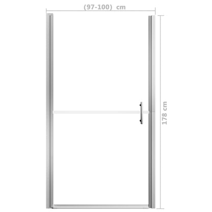 vidaXL Porte de douche verre trempé 100x178 cm