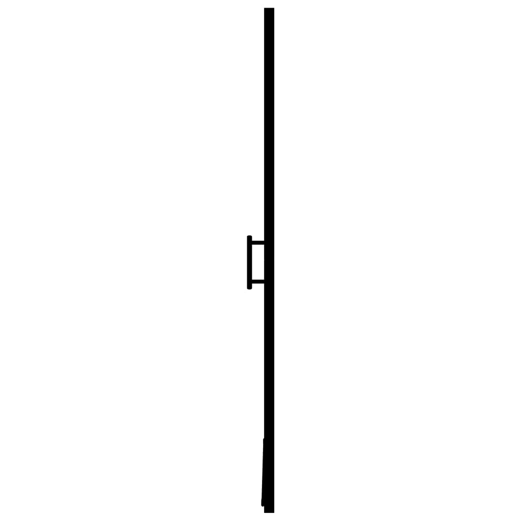 vidaXL Porte de douche verre trempé dépoli 81x195 cm noir