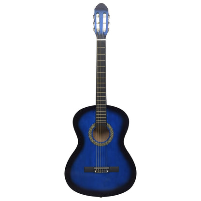 vidaXL Guitare classique avec sac pour débutants Bleu 4/4 39"
