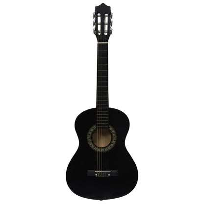 vidaXL Guitare classique avec sac de débutants et enfants Noir 1/2 34"