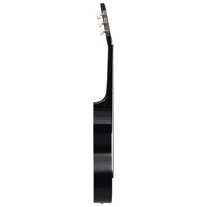 vidaXL Guitare classique avec sac de débutants et enfants Noir 1/2 34"