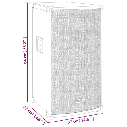 vidaXL Haut-parleur scène Hifi passif professionnel 1000W 32x32x64cm