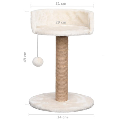 vidaXL Arbre à chat avec griffoirs 49 cm Herbiers marins