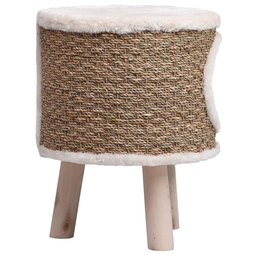 vidaXL Maison pour chat avec pieds en bois 41 cm Herbiers marins