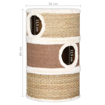 vidaXL Tonneau à gratter pour chats 60 cm Herbiers marins