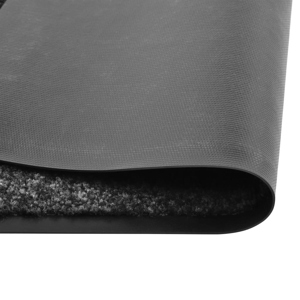 vidaXL Paillasson lavable Noir 90x120 cm