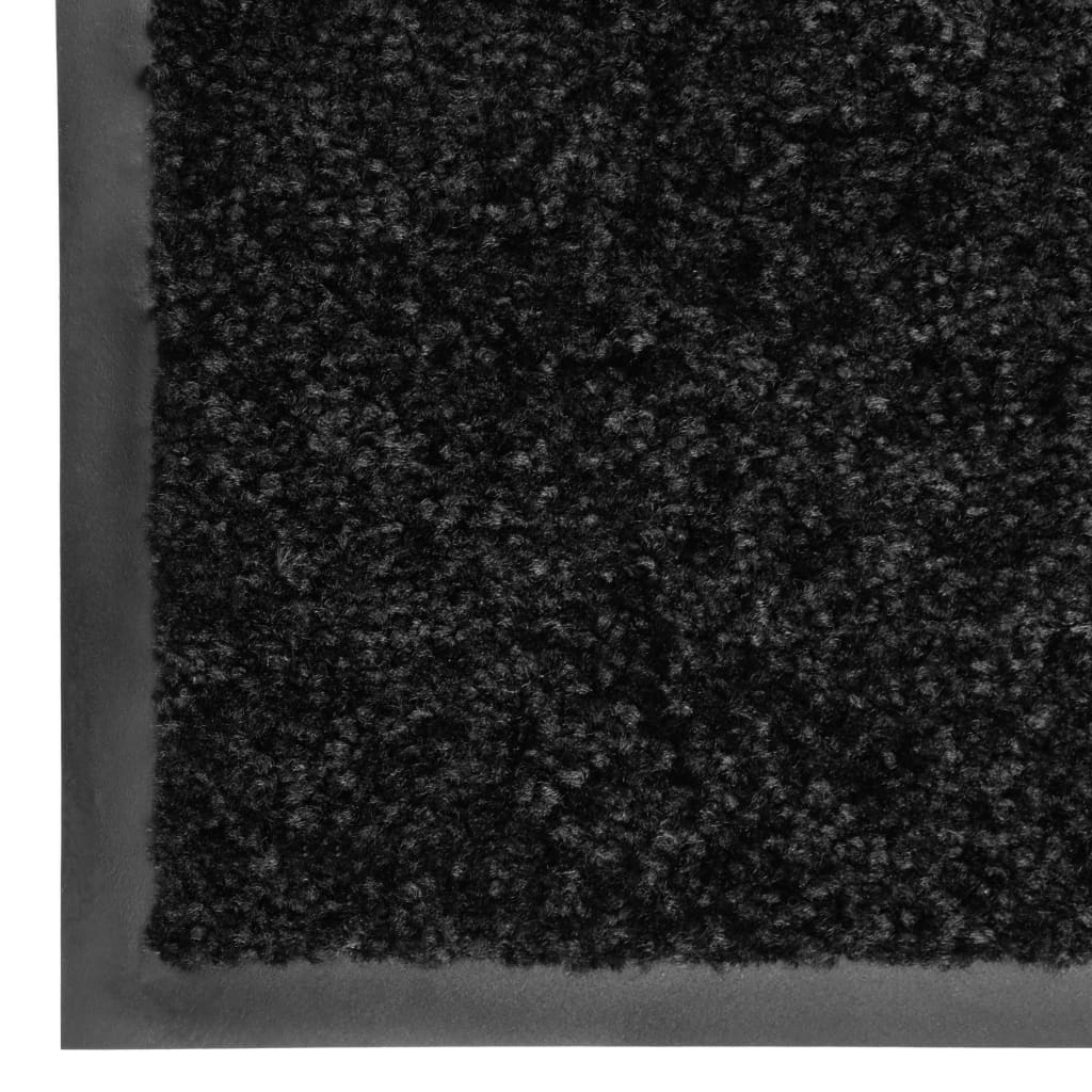 vidaXL Paillasson lavable Noir 120x180 cm