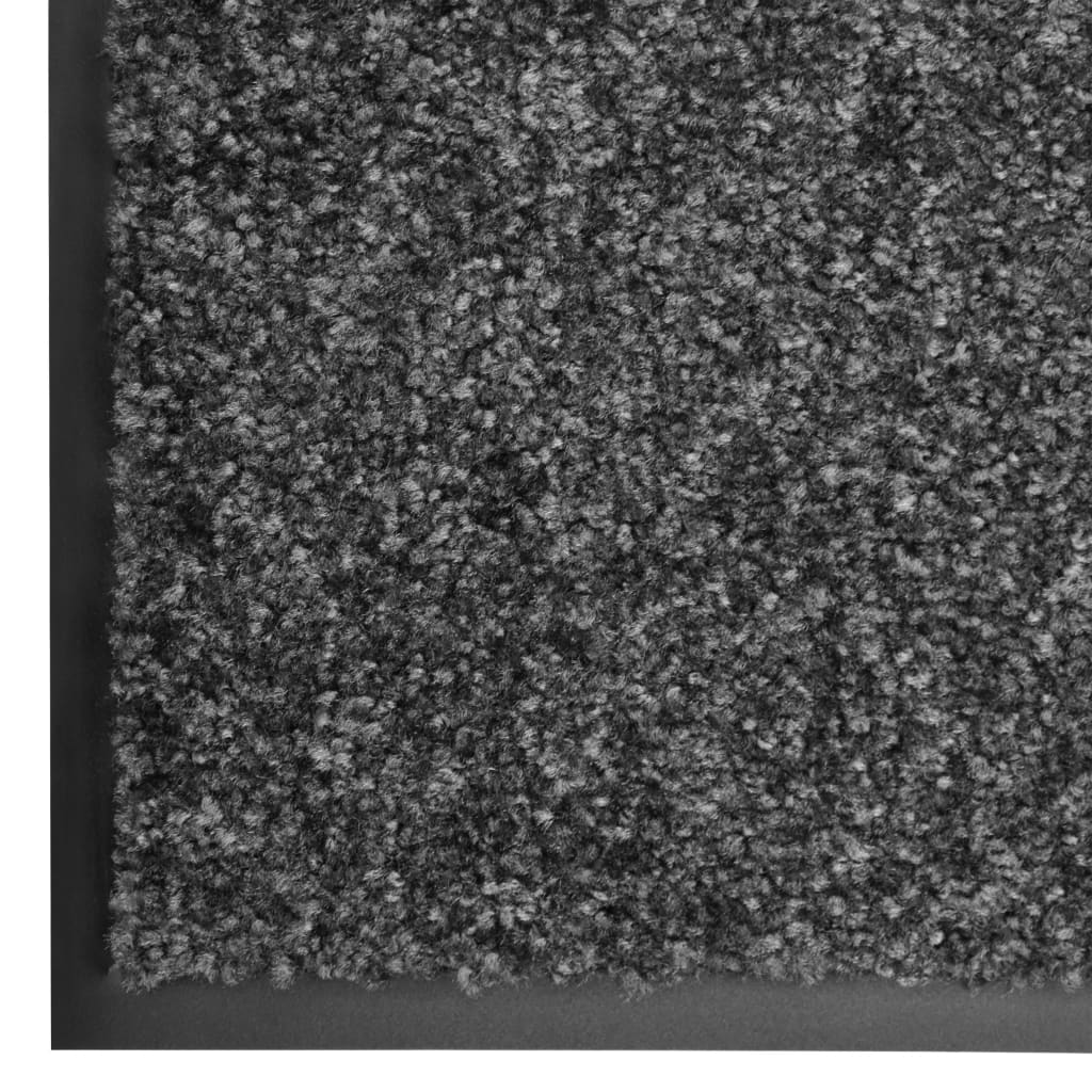vidaXL Paillasson lavable Anthracite 90x120 cm