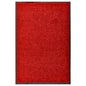 vidaXL Paillasson lavable Rouge 60x90 cm