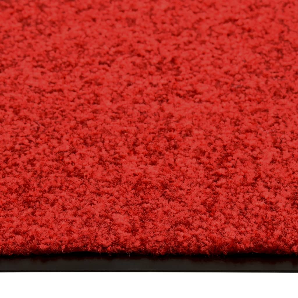 vidaXL Paillasson lavable Rouge 90x150 cm
