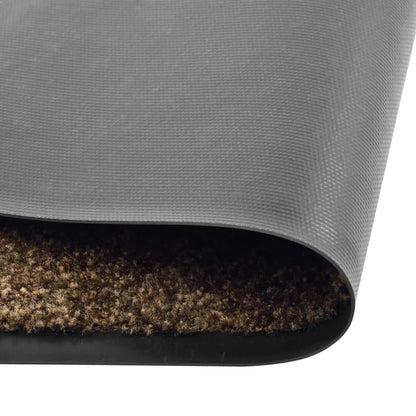 vidaXL Paillasson lavable Marron 60x180 cm
