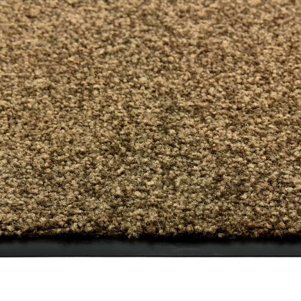 vidaXL Paillasson lavable Marron 60x180 cm