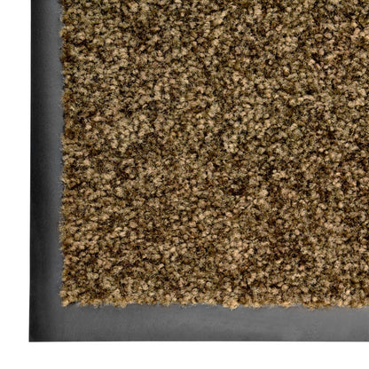 vidaXL Paillasson lavable Marron 90x120 cm