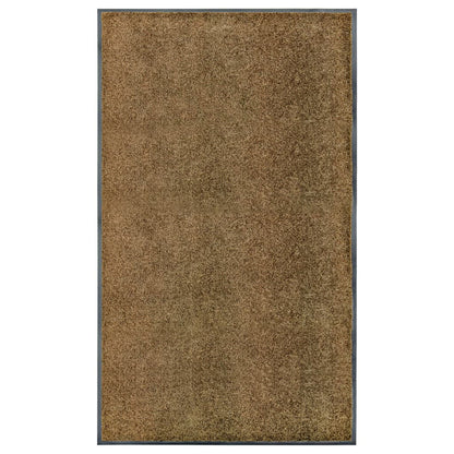 vidaXL Paillasson lavable Marron 90x150 cm