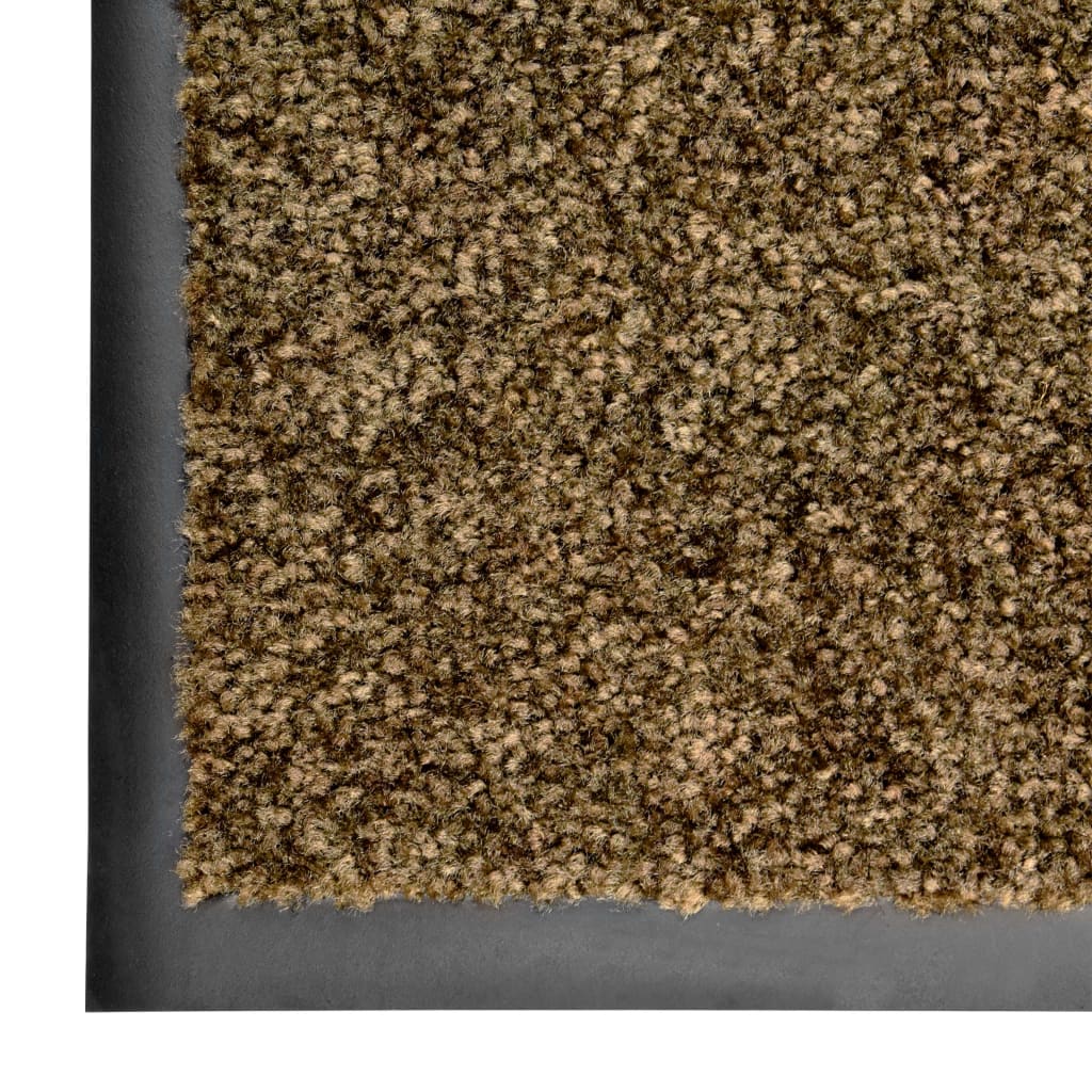 vidaXL Paillasson lavable Marron 120x180 cm