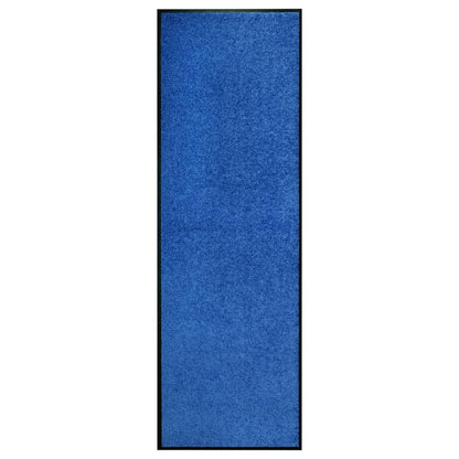 vidaXL Paillasson lavable Bleu 60x180 cm