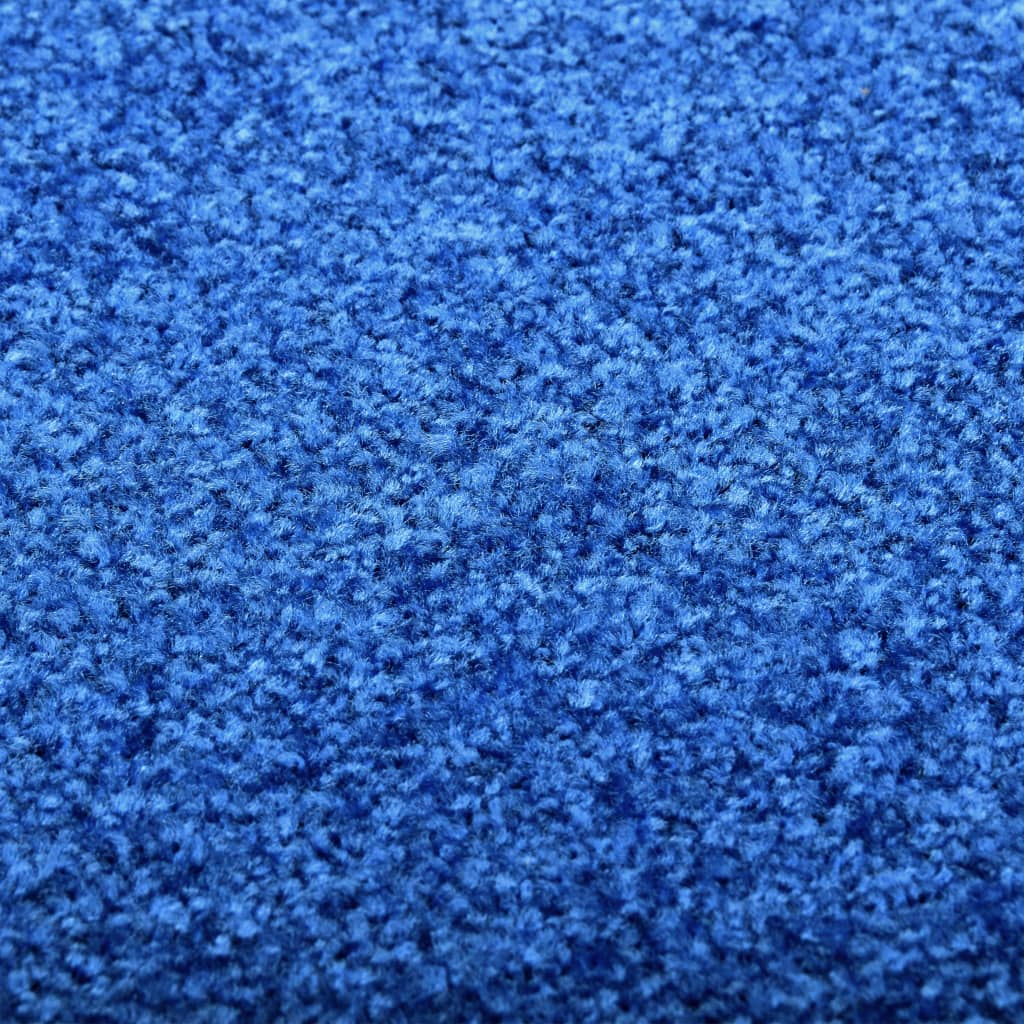 vidaXL Paillasson lavable Bleu 60x180 cm