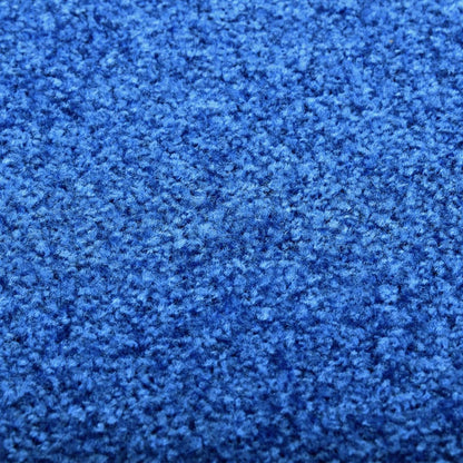 vidaXL Paillasson lavable Bleu 90x150 cm