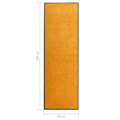 vidaXL Paillasson lavable Orange 60x180 cm