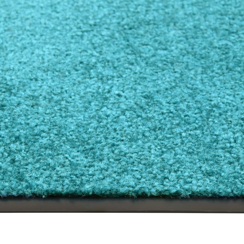 vidaXL Paillasson lavable Cyan 90x150 cm