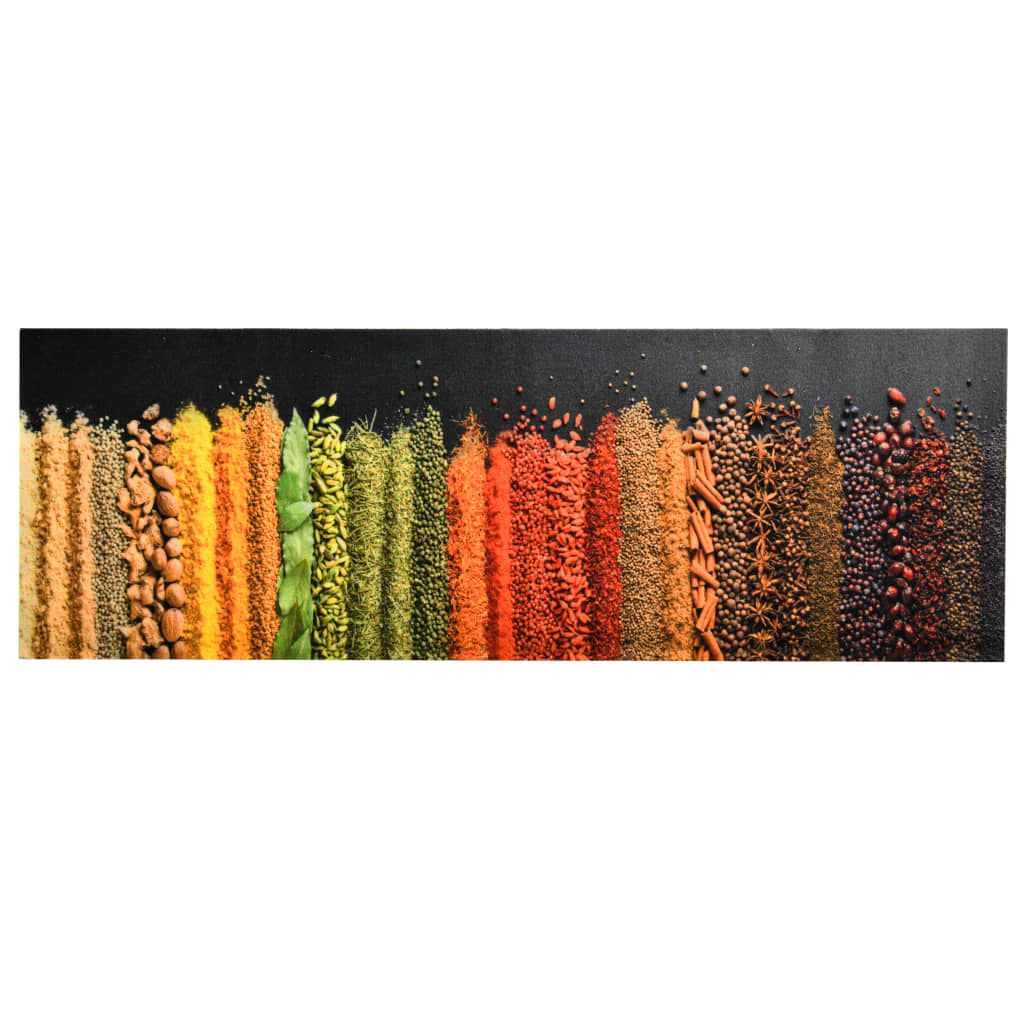 vidaXL Tapis de sol de cuisine lavable Épice 60x180 cm