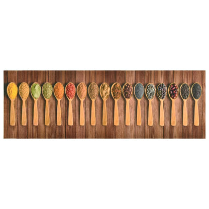 vidaXL Tapis de sol de cuisine lavable Cuillère 60x180 cm