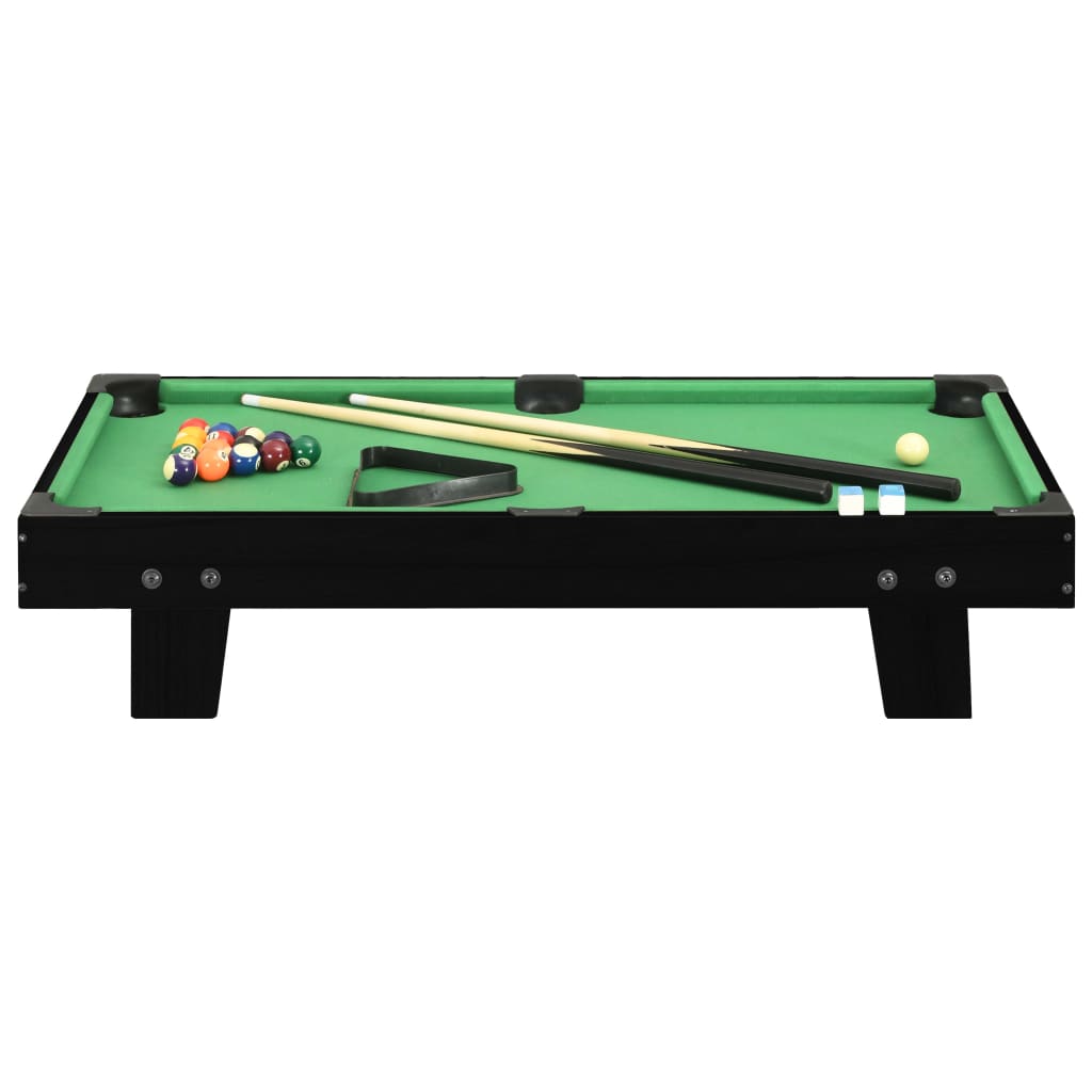 vidaXL Mini table de billard 3 pieds 92x52x19 cm Noir et vert