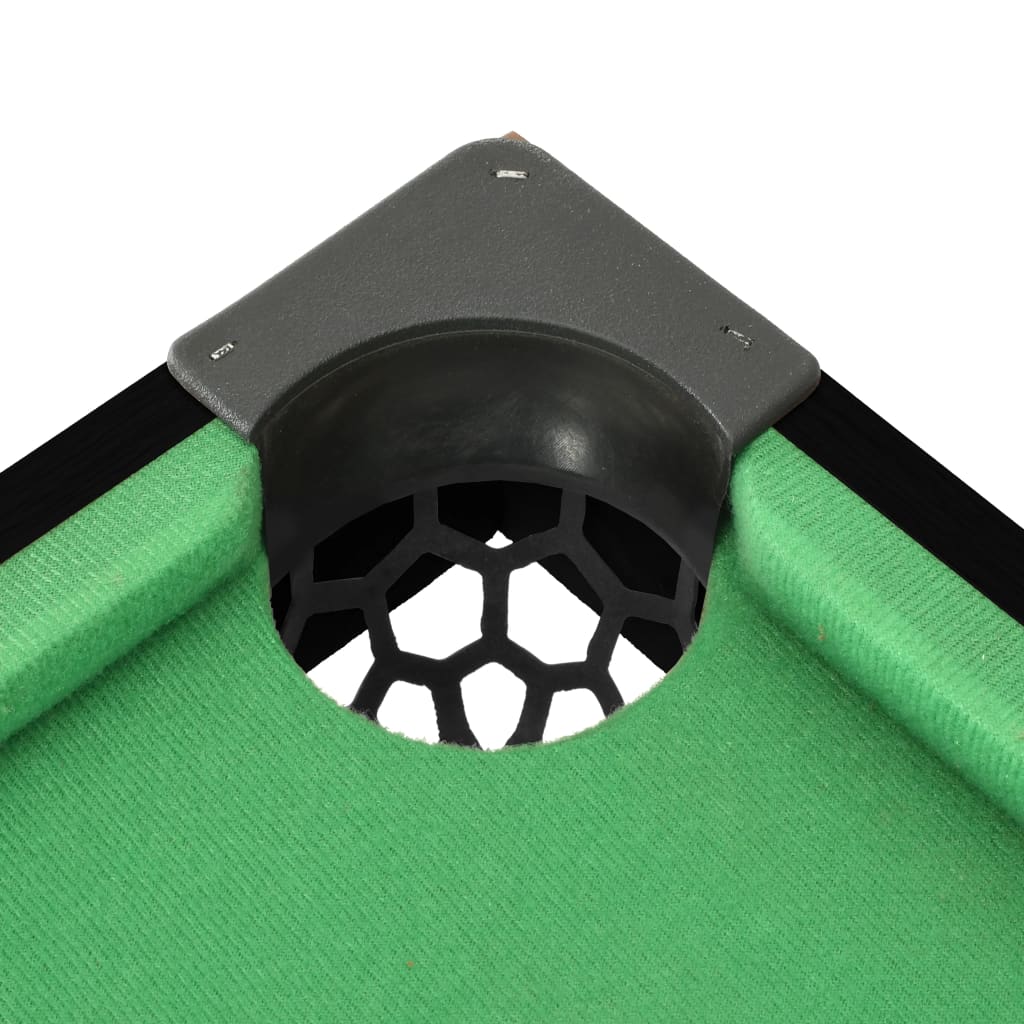 vidaXL Mini table de billard 3 pieds 92x52x19 cm Noir et vert