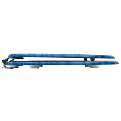 vidaXL Sièges de toilette avec couvercle 2 pcs MDF Bleu Gouttes d'eau