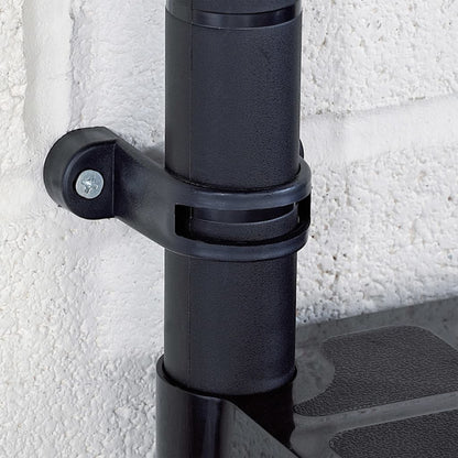 vidaXL Étagère de rangement à 4 niveaux Noir 61x30,5x130 cm Plastique