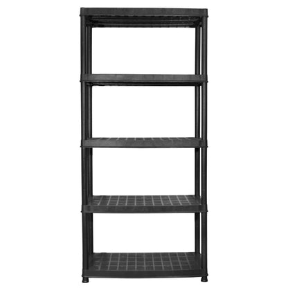 vidaXL Étagère de rangement à 5 niveaux Noir 91,5x45,7x185cm Plastique