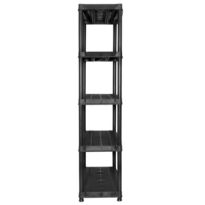vidaXL Étagère de rangement à 5 niveaux Noir 91,5x45,7x185cm Plastique