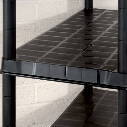 vidaXL Étagère de rangement à 5 niveaux Noir 91,5x45,7x185cm Plastique