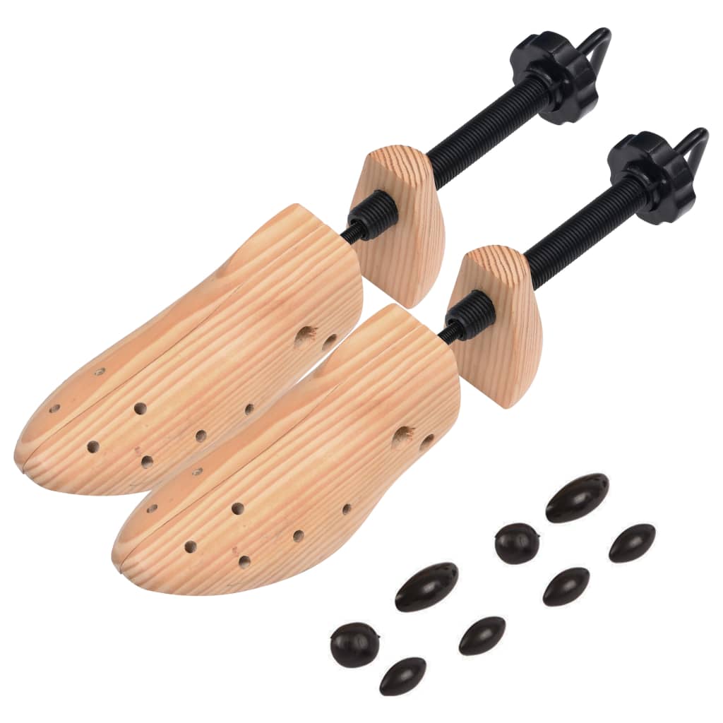 vidaXL Embauchoirs 2 paires Pointure 41-46 Bois de pin massif