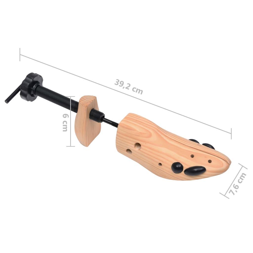 vidaXL Embauchoirs 2 paires Pointure 41-46 Bois de pin massif