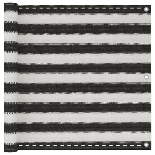 vidaXL Écran de balcon PEHD 90x500 cm Anthracite et blanc